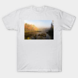 Early morning mist in fall - Mont Tremblant, QC T-Shirt